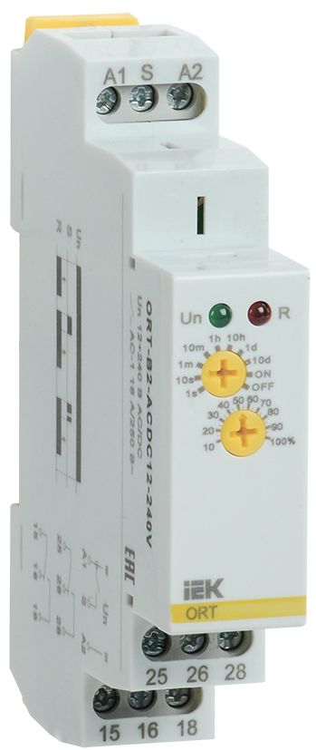 Реле задержки выключения ORT 2 контакта 12-240В AC/DC IEK