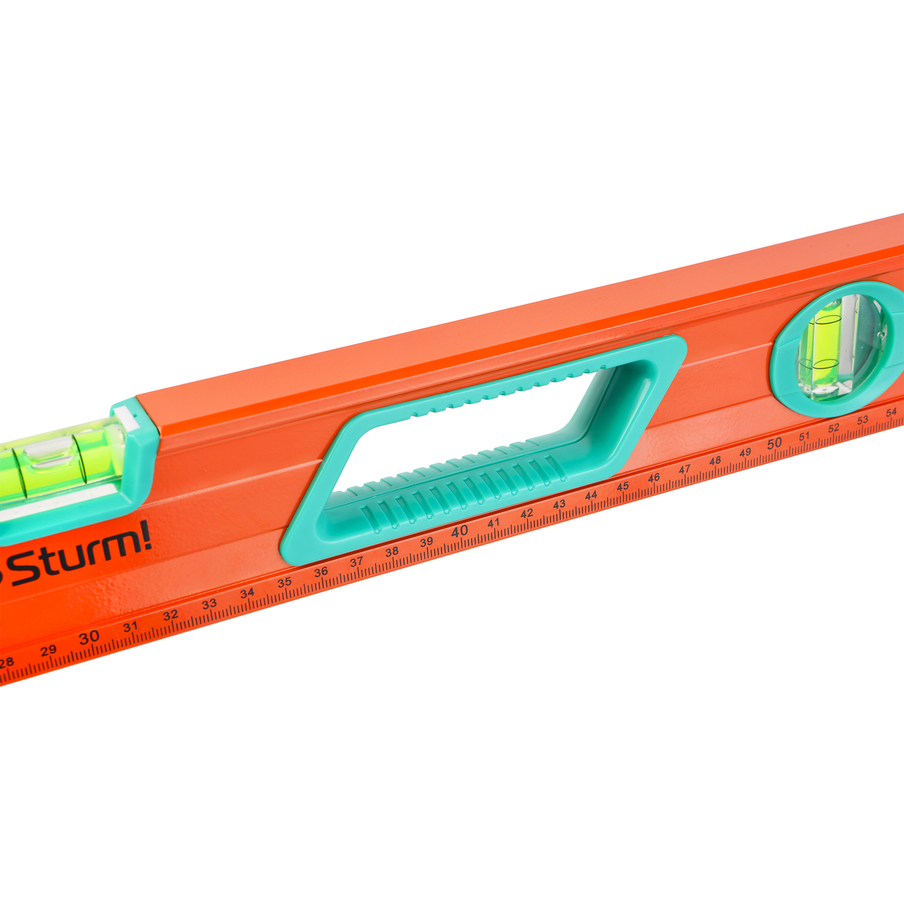 Уровень 600 мм, фрезерованный, магнитный, 3 глазка, точность 1мм/м, Sturm!