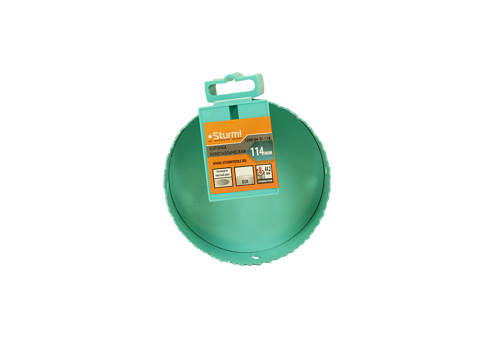 Коронка биметаллическая, 114мм, 5/8", Sturm!
