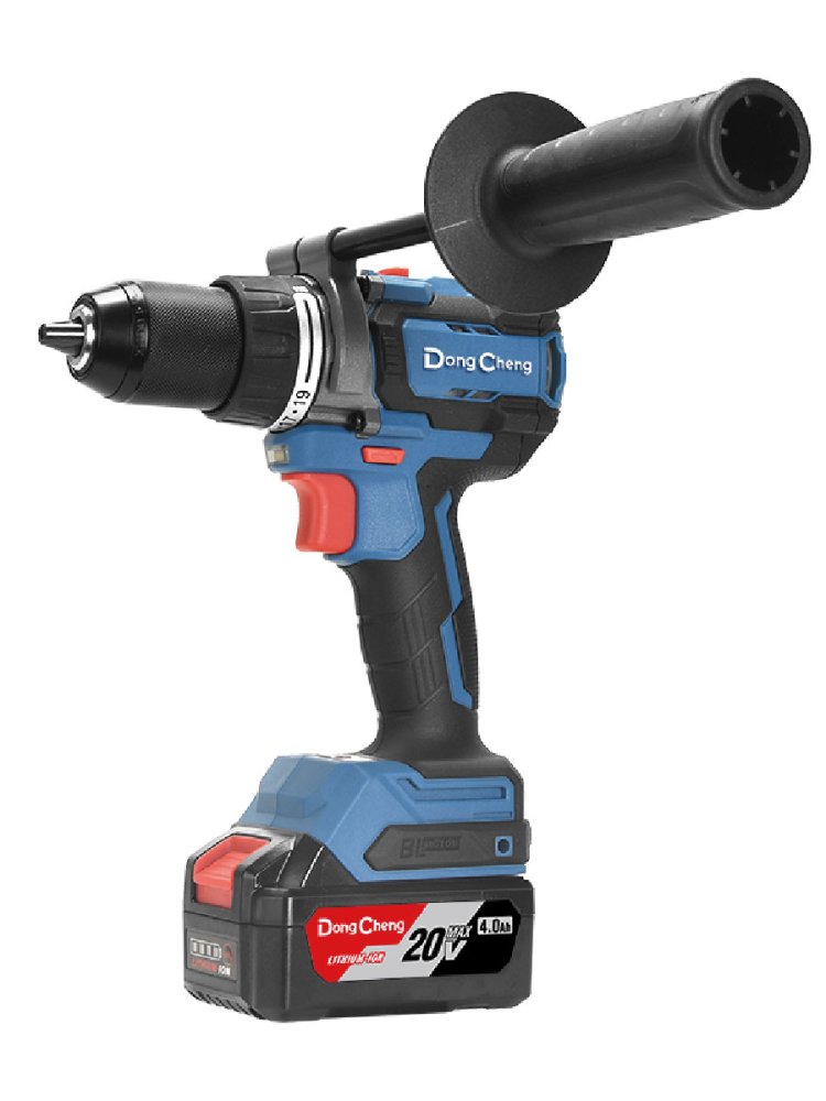 Аккумуляторная ударная дрель-шуруповерт DongCheng DCJZ20160i(TYPE EM), 20 В, 160 Нм, 2 акб 4 Ач, зу 2 А