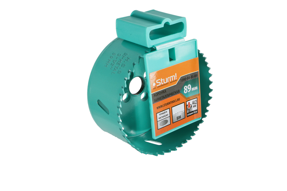 Коронка биметаллическая, 89 мм, 5/8", Sturm!