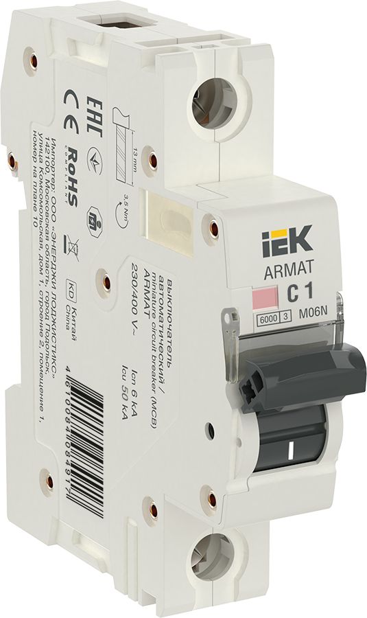 ARMAT Автоматический выключатель M06N 1P C 1А IEK