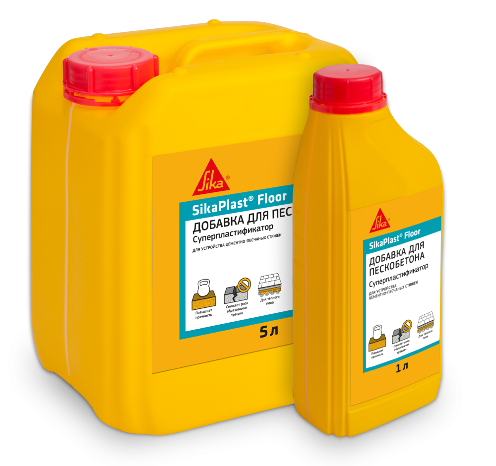 Суперпластификатор для бетона и цементных растворов SikaPlast Floor 1 л