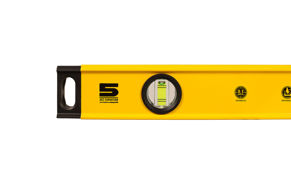 Уровень алюм., 800мм, 2 колбы, фрезерованный, точность 0.5 мм/м, hanskonner
