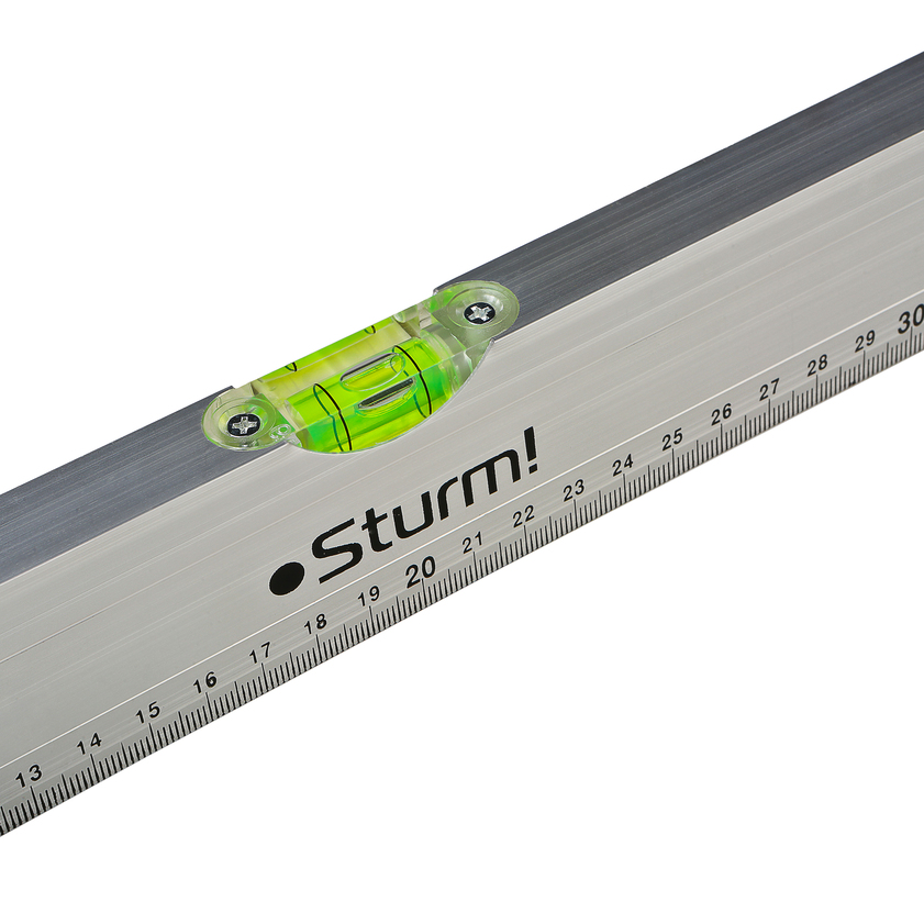 Уровень строительный 400 мм, 2 глазка, точность 1мм/м, Sturm!