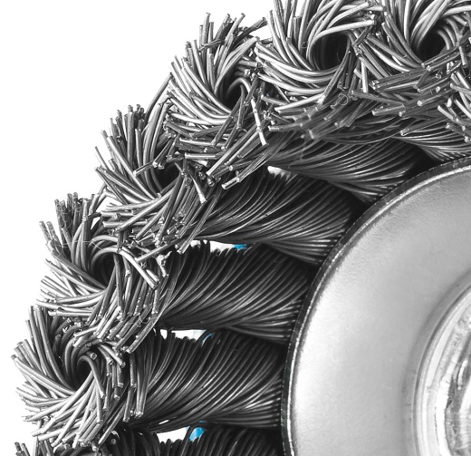 ЗУБР 80 мм, стальная проволока, 0.5 мм, Щетка чашечная, Профессионал (35275-080)