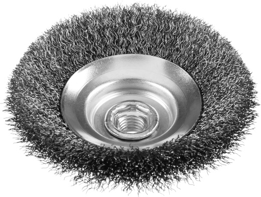 ЗУБР 125 мм, витая стальная проволока, 0.3 мм, Щетка коническая, Профессионал (35265-125)