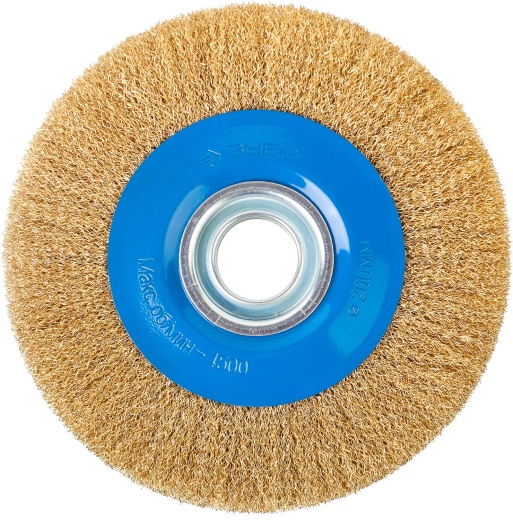 ЗУБР 200 мм, витая стальная латунированная проволока, 0.3 мм, Щетка дисковая, Профессионал (35186-200)