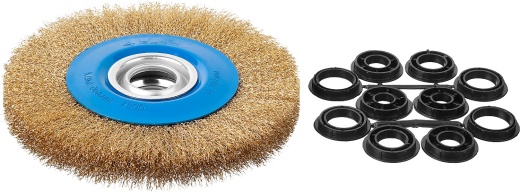 ЗУБР 200 мм, витая стальная латунированная проволока, 0.3 мм, Щетка дисковая, Профессионал (35186-200)