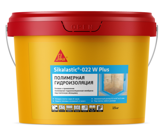 Гидроизоляция полимерная под плиточную облицовку Sikalastic-022 W Plus 15 кг