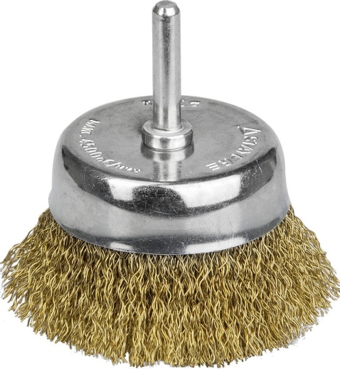 STAYER 63 мм, витая латунированная стальная проволока, 0.3 мм, Щетка чашечная, PROFESSIONAL (35117-063)