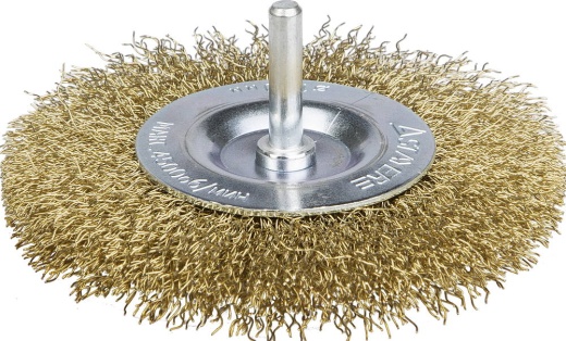 STAYER 100 мм, витая латунированная стальная проволока, 0.3 мм, Щетка дисковая, PROFESSIONAL (35114-100)