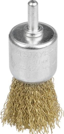 STAYER MAXClean 30 мм, витая латунированная стальная проволока, 0.3 мм, Щетка кистевая (35113-30)
