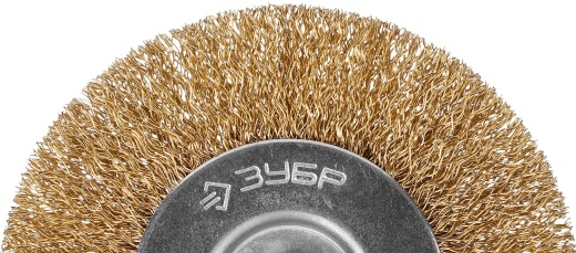 ЗУБР 100 мм, витая латунированная стальная проволока, 0.3 мм, Щетка дисковая, Профессионал (3520-100)